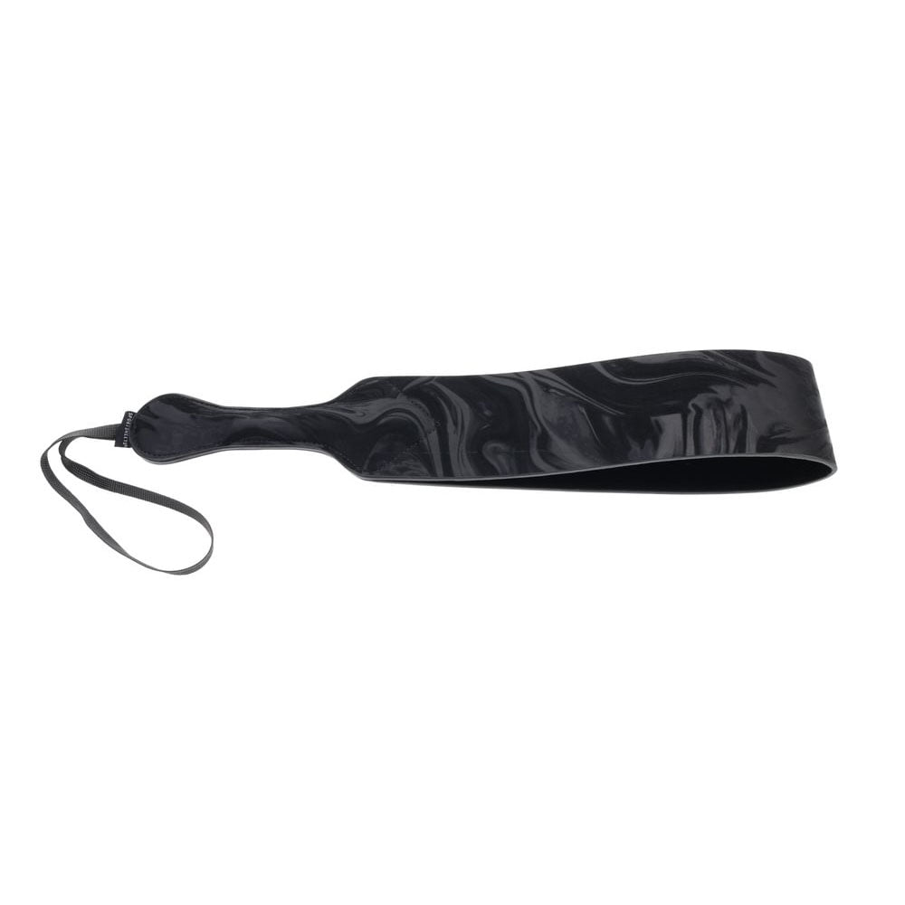 Side profile of the Velvet Noir Loop Paddle highlighting its curved loop structure | Flirty Bay adult toys online, best sex tools
